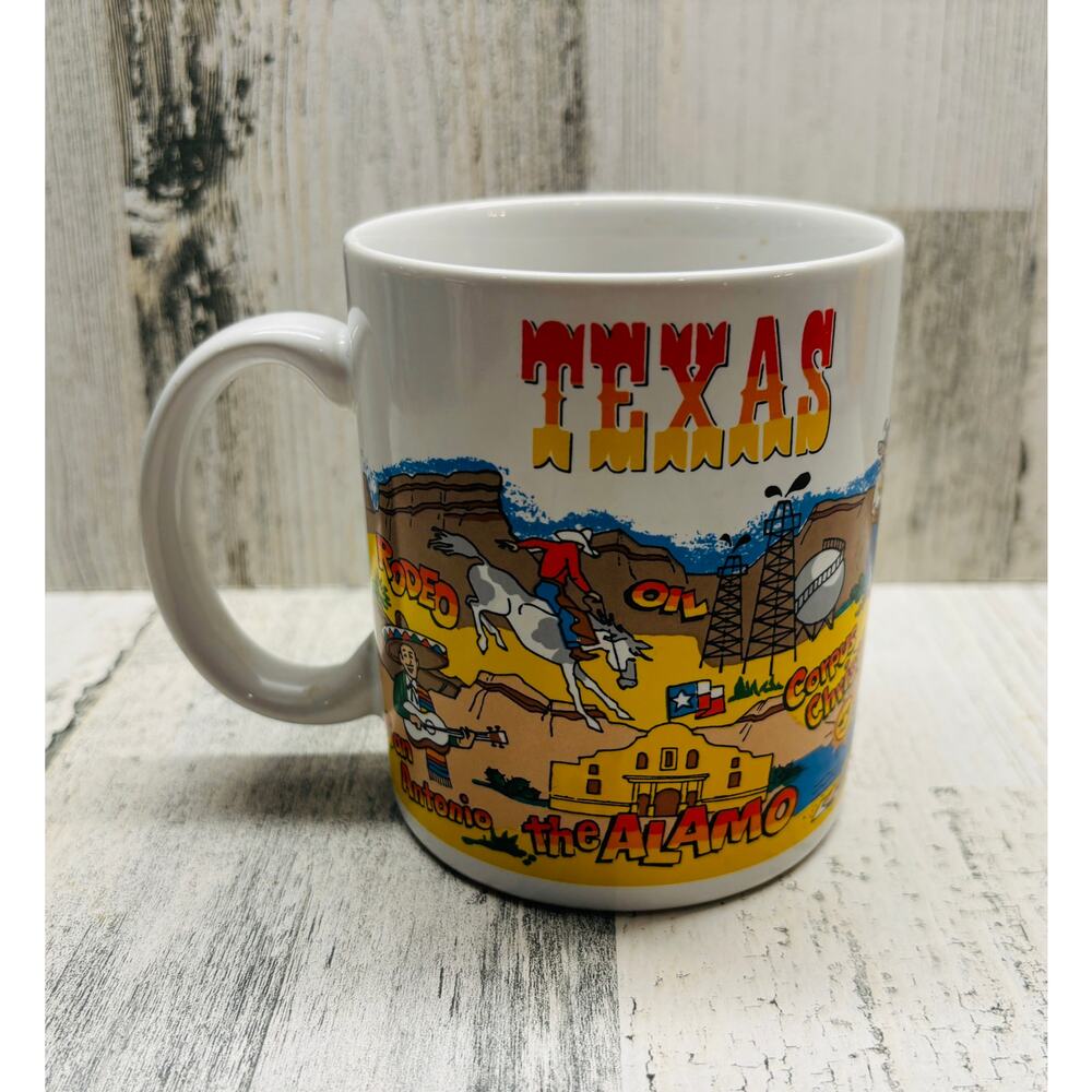 World Impressions Papel Texas Coffee Tea Mug EUC